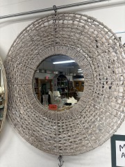 Wicker Circle Mirror