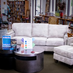 NEW Stone & Leigh Smokey Grey Leather Sofa