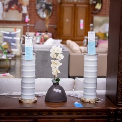 CLEARANCE Famous Maker Contoured White Lamp
