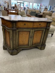 Green buffet table