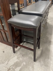 Grey and Wood Barstool