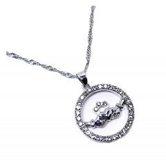 2344R1 | GLENCARA CladdaghSilver Circle Pendant Necklace | SILVER