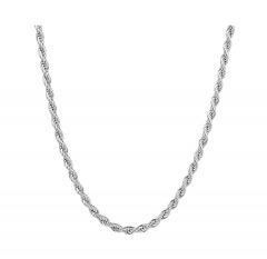 2345R1 | DONATELLO GIAN Sterling Silver Thick Twisted Necklace | 20 INCH | SILVER