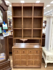 VINTAGE 2 DOOR ACCENT CABINET W\/ TOPPER