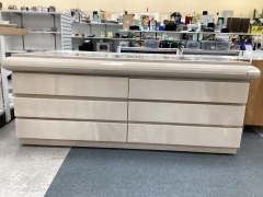 CREAM 6 DRAWER DRESSER