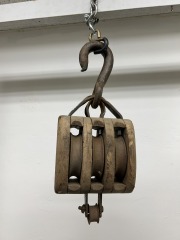 Salvaged Antique Pulley