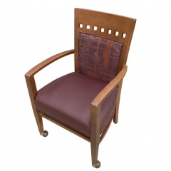 Purple 2 Wheel Office Chair