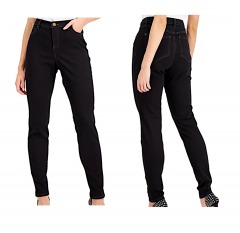 2403P8 | INC Women's Curvy Mid Rise Skinny Jeans | 2 | BLACK