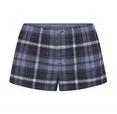 2394P8 | SKIMS Flannel Sleep Cheeky Boxer Short | MEDIUM | CONCORD PLAID