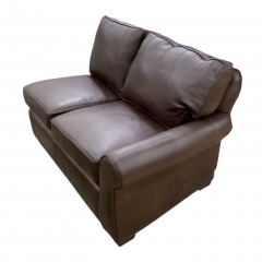 Arhaus Brentwood Coco Leather 58\u201d RAF Loveseat