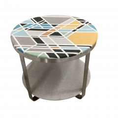 Multi Color Round End Table