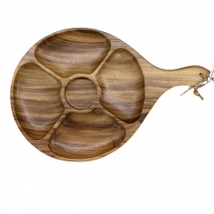 Acacia Monkeypod Divided Serving Tray