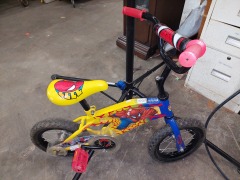 YELLOW 12 IN. 1 SPD. SPIDERMAN BIKE