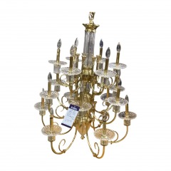Brass Finish w\/Clear Glass Plates