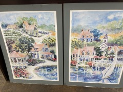 C. Winterle Olson Country Town Square Watercolo Print (Each)