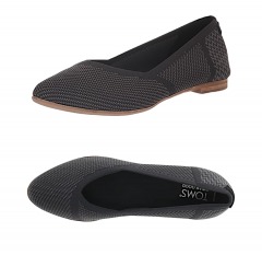 2427R6 | TOM'S Women's Jutti Neat Flat | WOMEN'S 7.5 | BLACK REPREVE KNIT