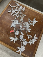 Vintage 1962 SYROCO Flower Branches Butterfly Wall Art