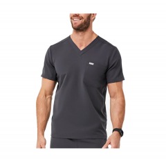 2446R4 | FIGS Leon Three-Pocket Scrub Top | MEDIUM | CHARCOAL