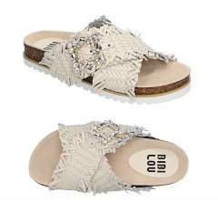 2434G6 | BIBI LOU Danna Slide Sandals | WOMEN'S 6 | BLANCO |