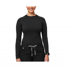 2449R4 | FIGS Salta Seamless Longsleeve Underscrub | SMALL | BLACK