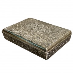 Vintage Silver Playing Card Box
