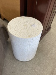Plaster Inlay side Table