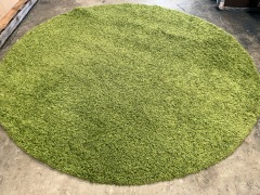 Unique Loom Green Shag 8' Round Area Rug
