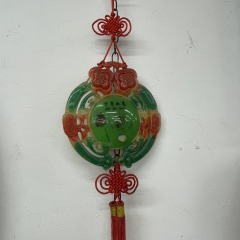 Faux Jade Good Luck Wall Ornament