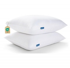 2468R8 | BEDSURE Medium Firmness 100% Polyester Pillows 2 Pack | 19X28 QUEEN | WHITE