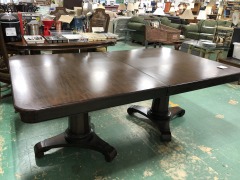 Ethan Allen Double Mahogany Dining Table
