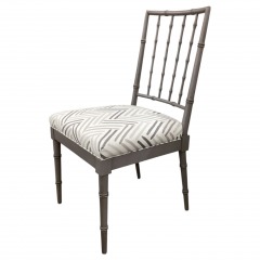 Vanguard Gray and White Side Chair