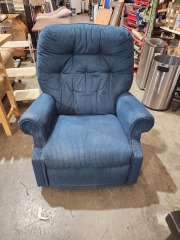 BLUE LAZYBOY RECLINER