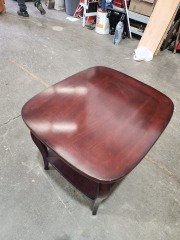 maroon side table