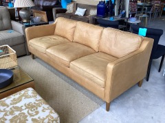 West Elm Leather Sofa