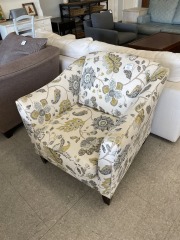 Blue Floral Chair