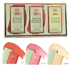 2478R8 | PIXI On-The-Glow Blush, Bronze, SuperGlow Trio Set | JUICY, WARMGLOW, GILDEDGOLD
