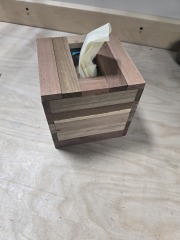 Custom Made Teakwood Tissue Box