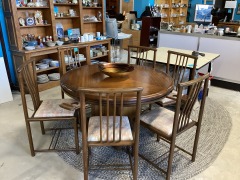 Vintage Game Table and Six Chairs