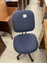 Blue office chair