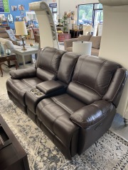 Leather recliner couch