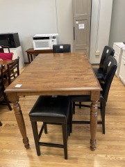 Pub Height Wooden Table