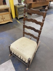 Dainty Vintage Wood Rocking Chair
