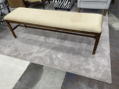 Long MCM Look Wood Bench