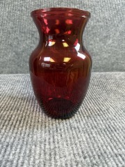 Ruby Red Glass Vase