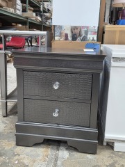 Galaxy Black 2- Drawer NIghtstand