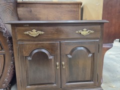 Ethan Allen Dk Wood End Table