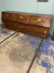 MCM Henredon Campaign Style Bed Frame