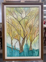Angular Abstract Trees Original Painting