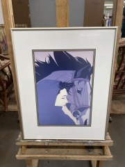 woman With Horse Patrick Nagel Print