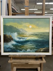 Seascape Vintage Oil Painting